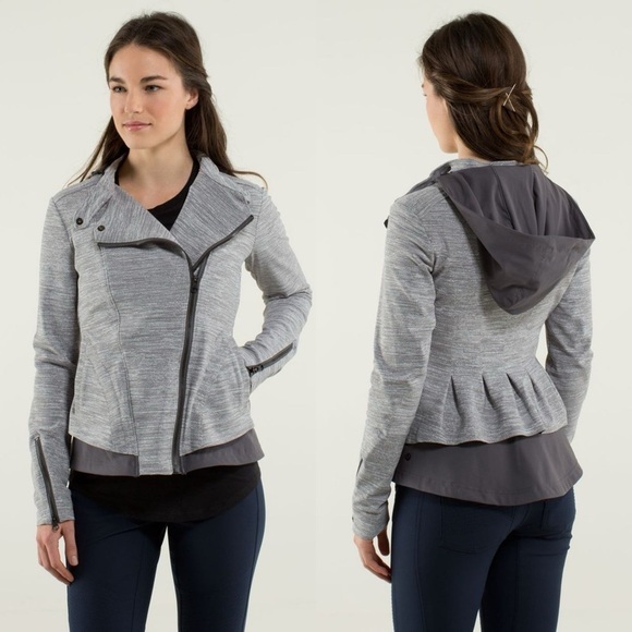 Women’s Lululemon Athletica gray hooded Bust A Move zipped Jacket Sz‎ small - Picture 1 of 16
